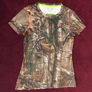 Under Armour Heat Gear Woodland Camo Top